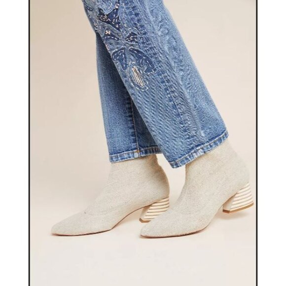 #1238 Pilcro Anthropologie NWT High Rise Embroidered Boyfriend Jeans Size 28 - Picture 5 of 5